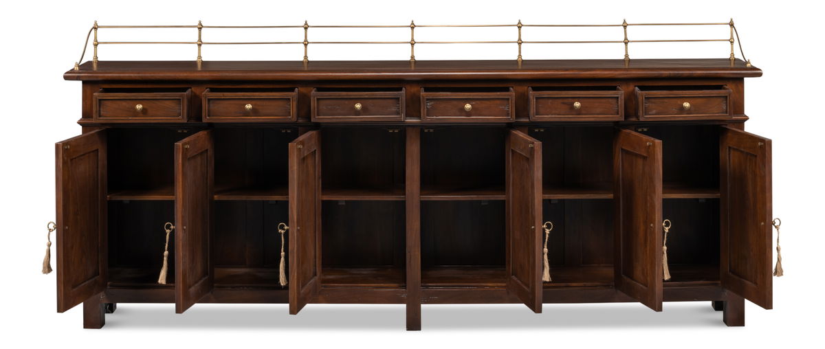 Covent Gardens Sideboard  Cognac, by Sarreid, 1' length x 8' width x 3'7" height View 10