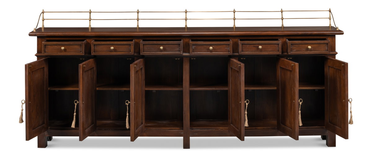 Covent Gardens Sideboard  Cognac, by Sarreid, 1' length x 8' width x 3'7" height View 10
