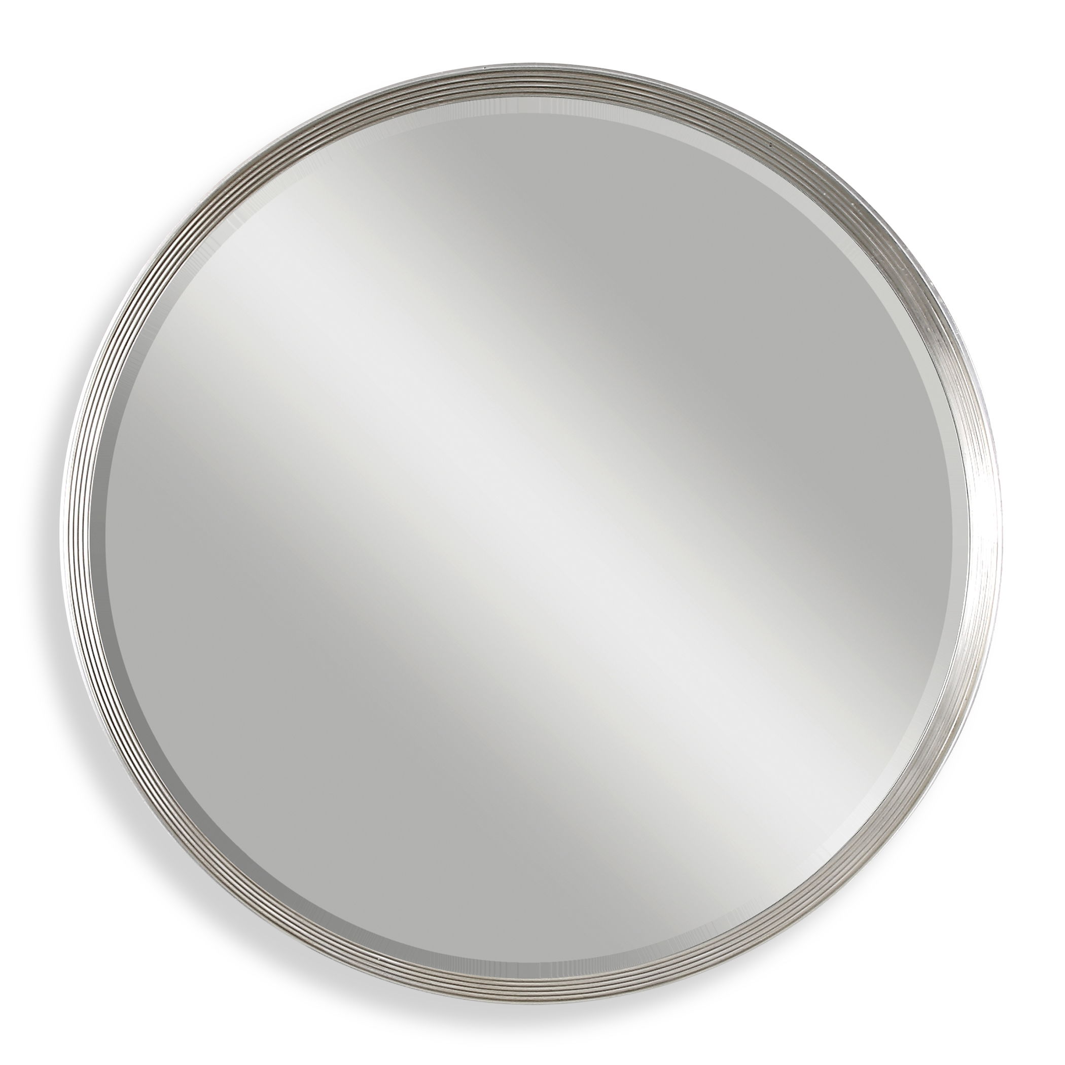 Serenza Round Silver Mirror large image 