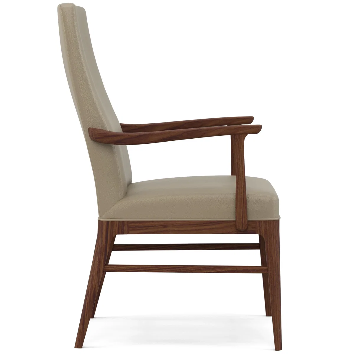 Walnut Grove Tall Upholstered Arm Chair, Dining Chair by Stickley, 23" width x 38.5" height x 25.5" depth View 2