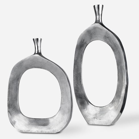 Cierra Aluminum Vases Set/2