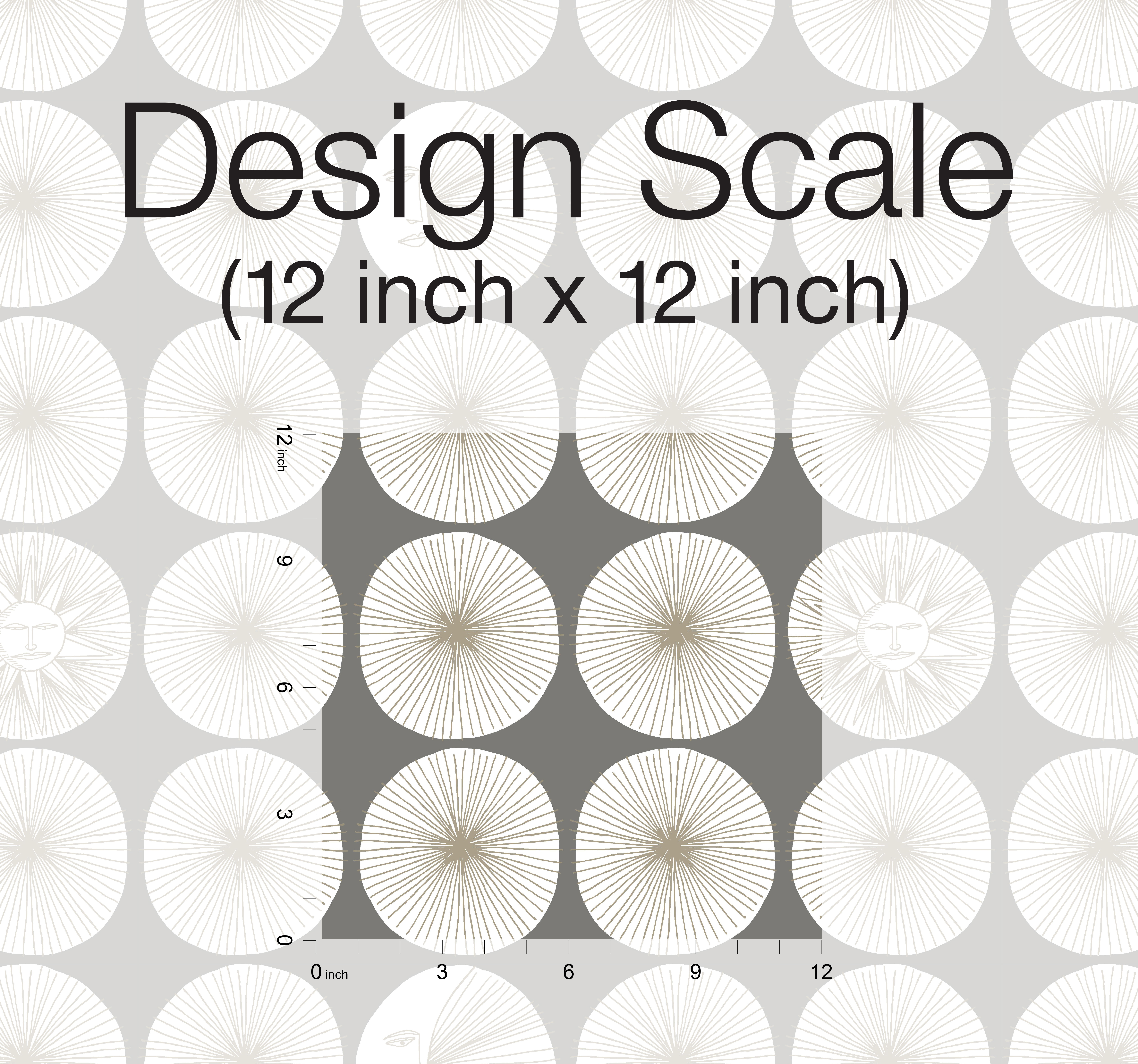 Soho Starburst Grey Peel & Stick Wallpaper large image 