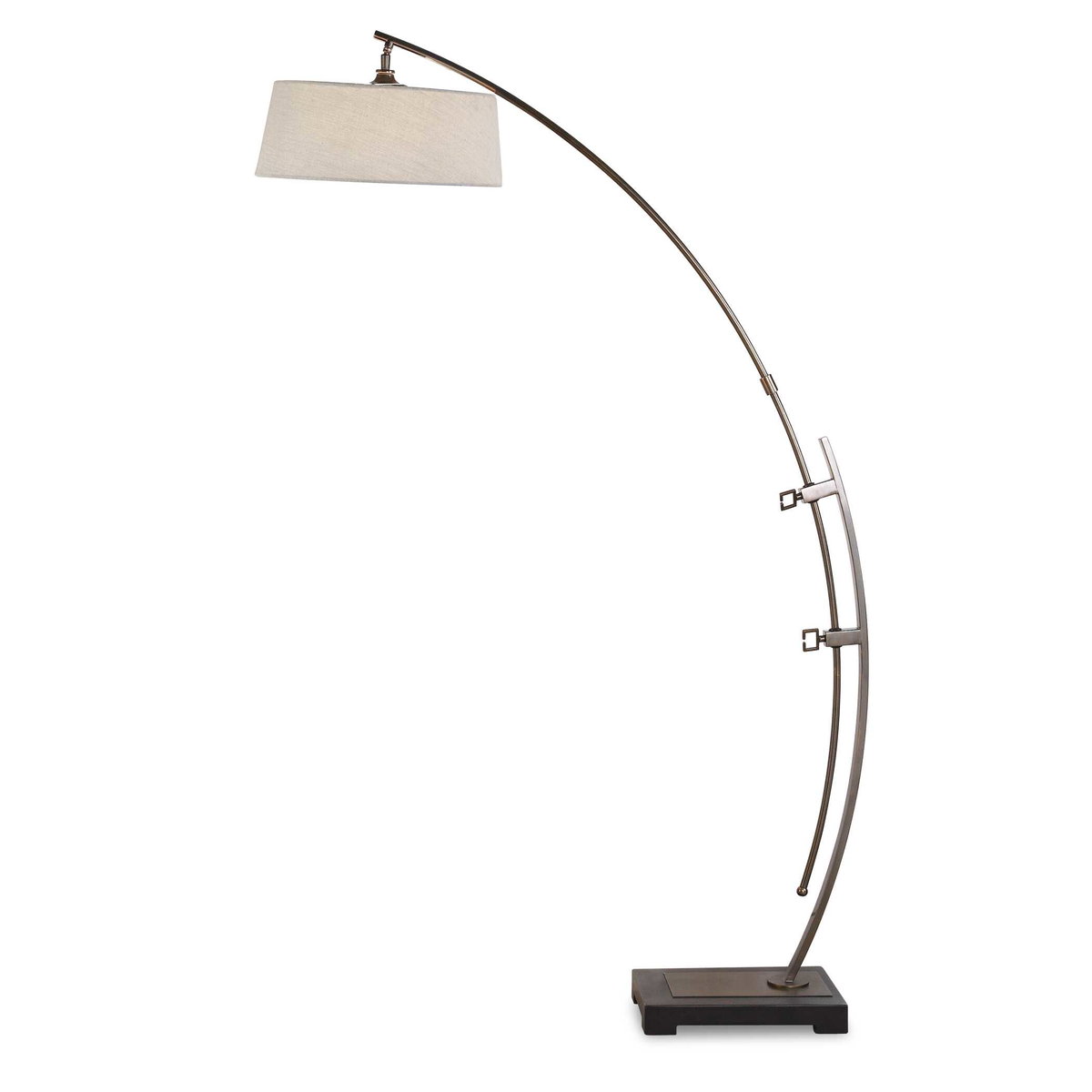 Calogero Bronze Arc Floor Lamp, by Uttermost, 5'4" width x 6'1.5" height x 1'6" depth View 1