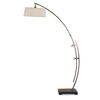 Calogero Bronze Arc Floor Lamp, by Uttermost, 64" width x 73.5" height x 18" depth thumbnail 1