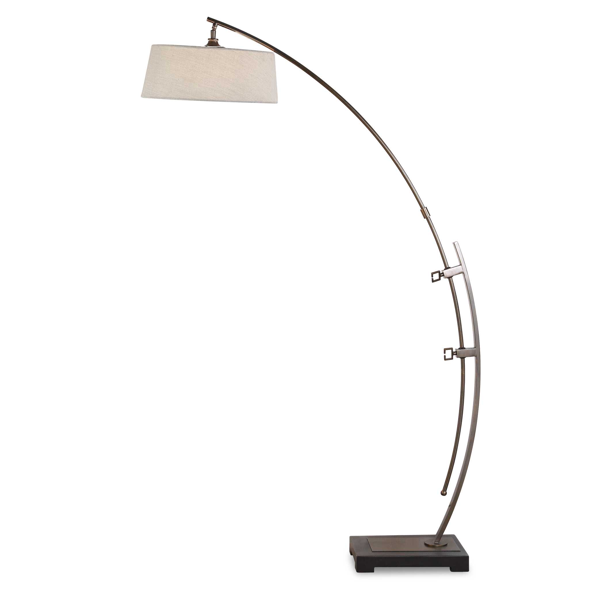 Calogero Bronze Arc Floor Lamp large image 