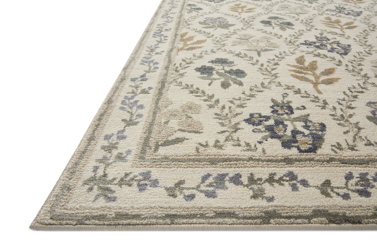 Rifle Paper Co. x Loloi Fiore Rug, 7'9" length x 7'9" width View 3