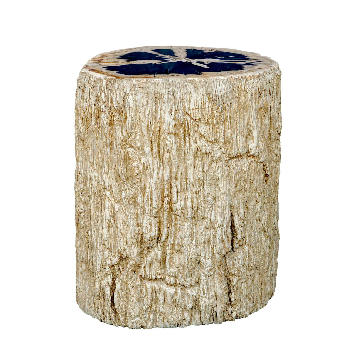 Arco Petrified Wood Top Accent Table, Furniture by Uttermost, 17" width x 18" height x 15" depth View 5