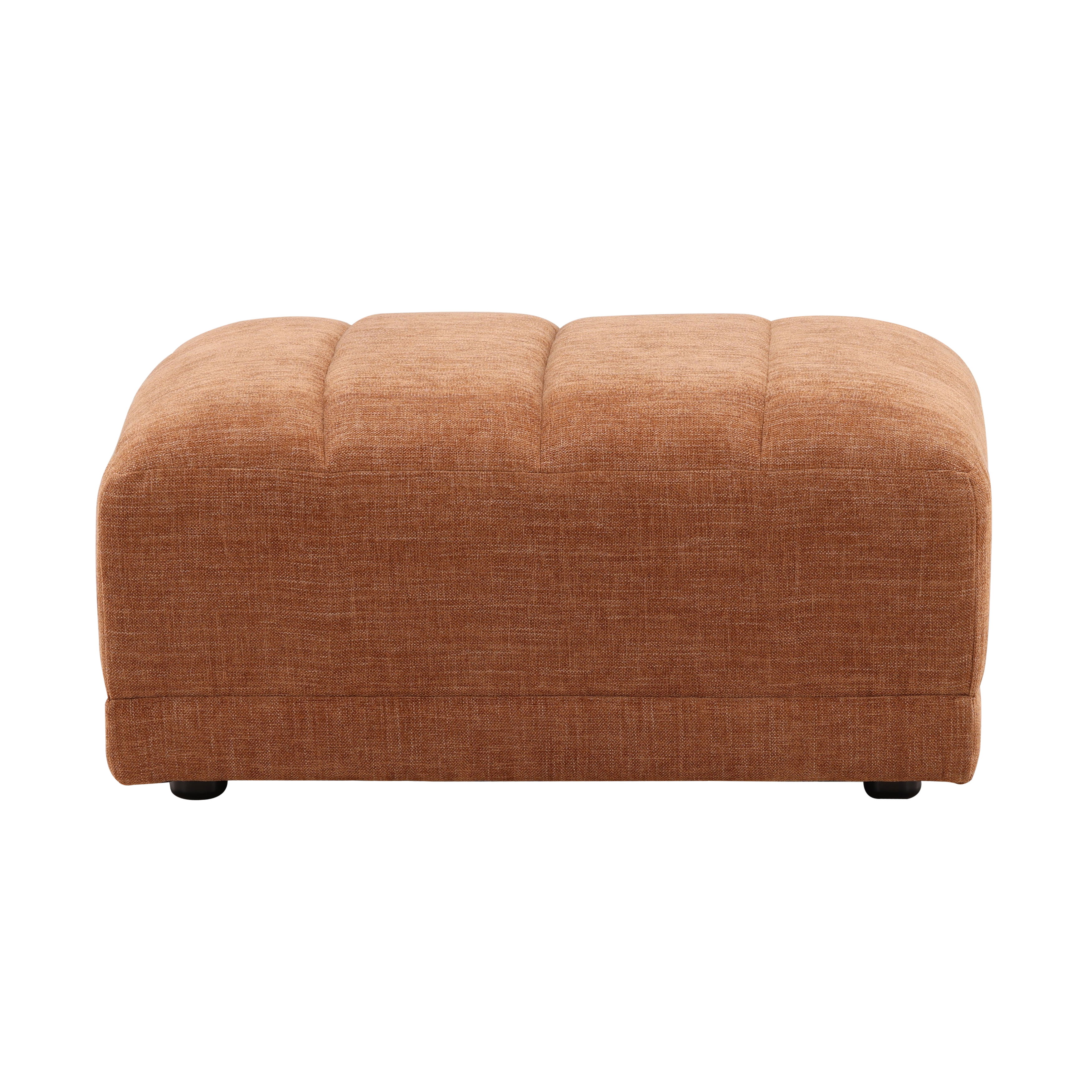 Magda Ottoman Terracotta, by Dovetail, 35.75" width x 17.5" height x 34" depth View 2