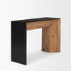 Tabor Natural Wood with Black Oak Waterfall Console Table, by Mercana, 47" length x 16" width x 31" height thumbnail 8