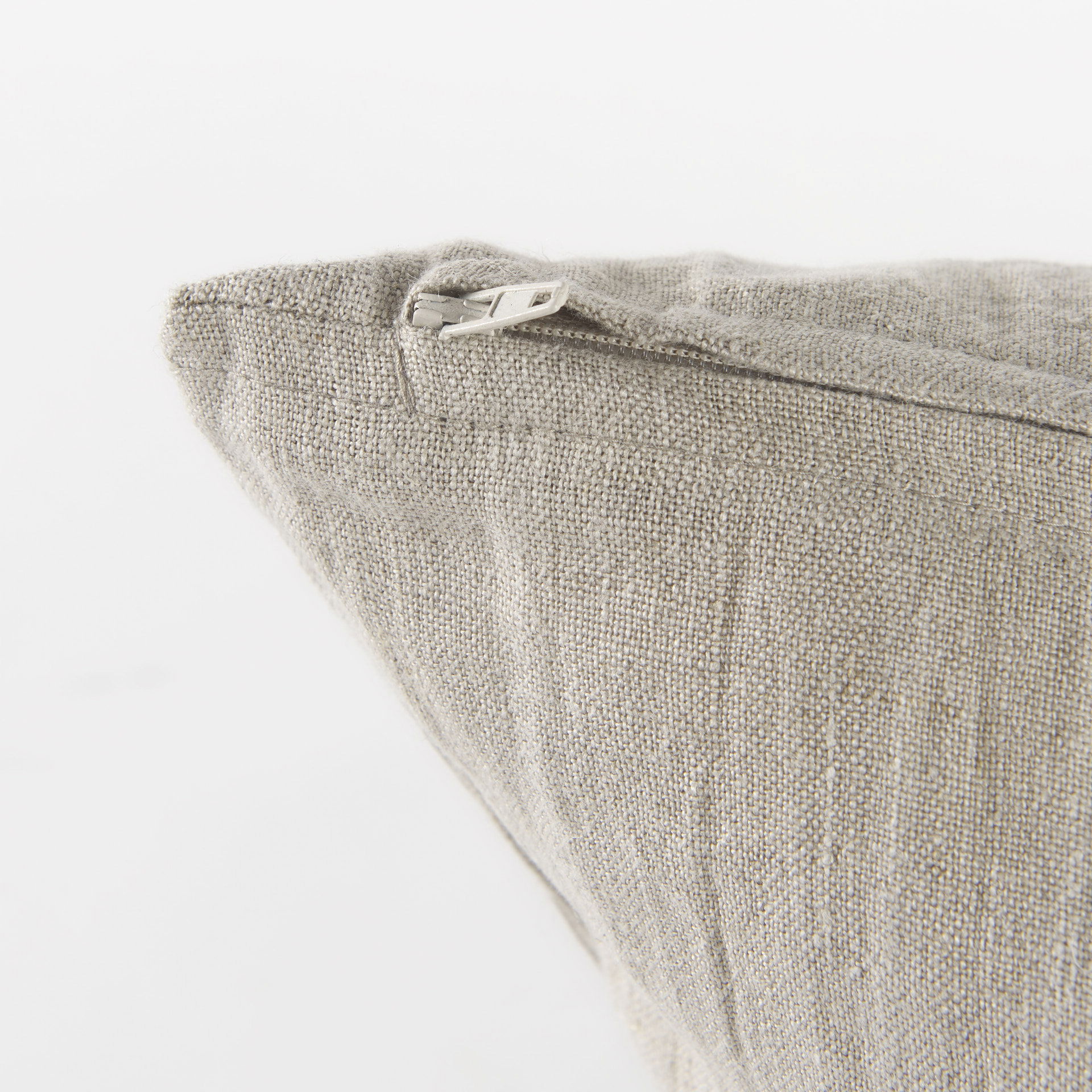 Raquel 18L x 18W Beige and Black Fabric Plaid Decorative Pillow Cover, by Mercana, 18" length x 18" width x 0.2" height View 12