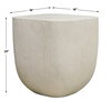 Alma Concrete Outdoor Side Table, Outdoor Table by Uttermost, 1'6" width x 1'8" height x 1'6" depth thumbnail 3
