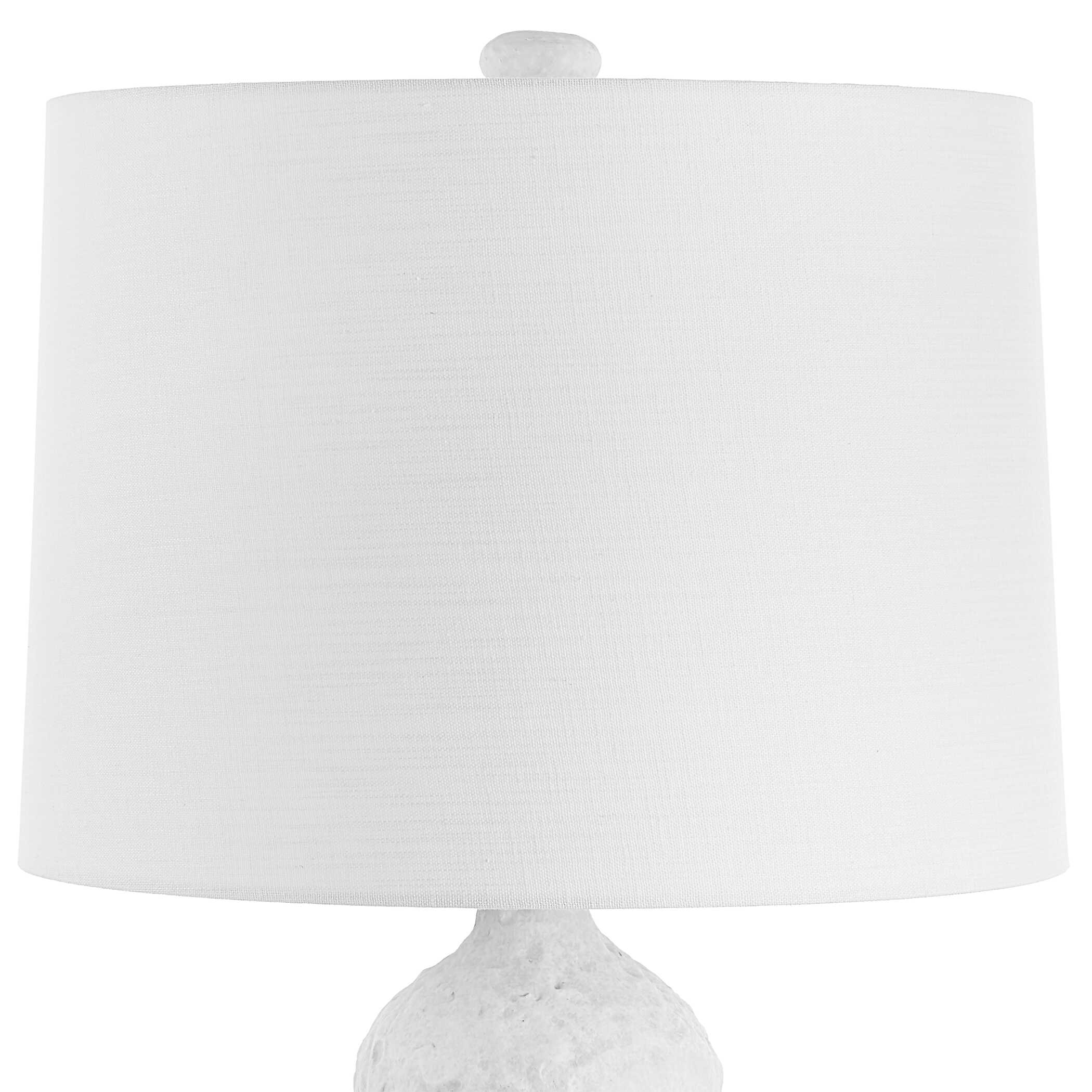 Sonata Textured White Table Lamp, by Uttermost, 18" width x 36" height x 18" depth View 6