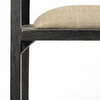 Tabitha I Black Wooden Frame Linen Wrap Seat Dining Chair, by Mercana, 23" length x 23" width x 30" height thumbnail 11