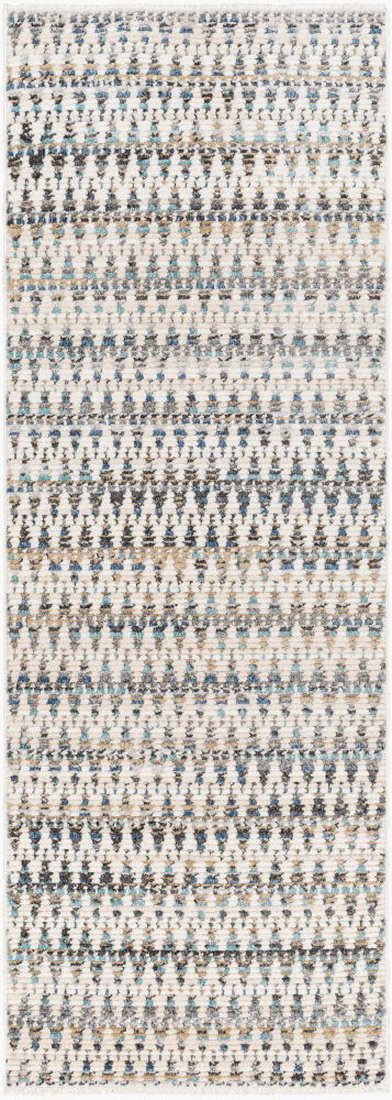 Calico Machine Woven Rug, by Surya, 7'6.55" length x 2'7.5" width