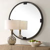 Cornelia Black Round Mirror, by Uttermost, 42.5" width x 42.5" height x 1.25" depth thumbnail 4