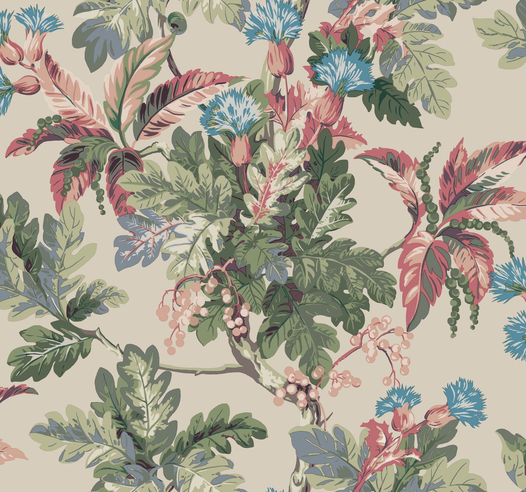 Briarwood Taupe Wallpaper large image 