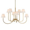 Poppins 8 Light Brass Chandelier, Pendant by Uttermost, 45" width x 25" height x 24" depth thumbnail 1