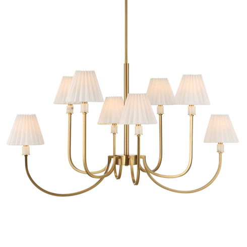 Poppins 8 Light Brass Chandelier