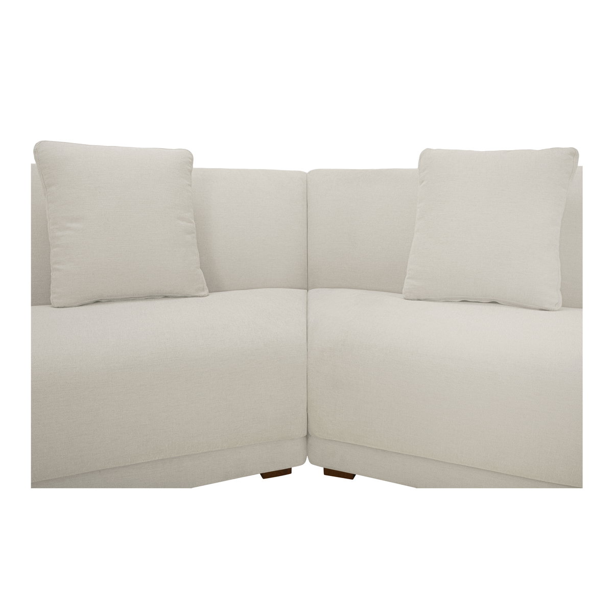 Fraser 3 Piece Modular Sectional With Wedge Slipper Off White, Sectional Sofa by Moe's Home, 159" width x 31.5" height x 34.29" depth View 4