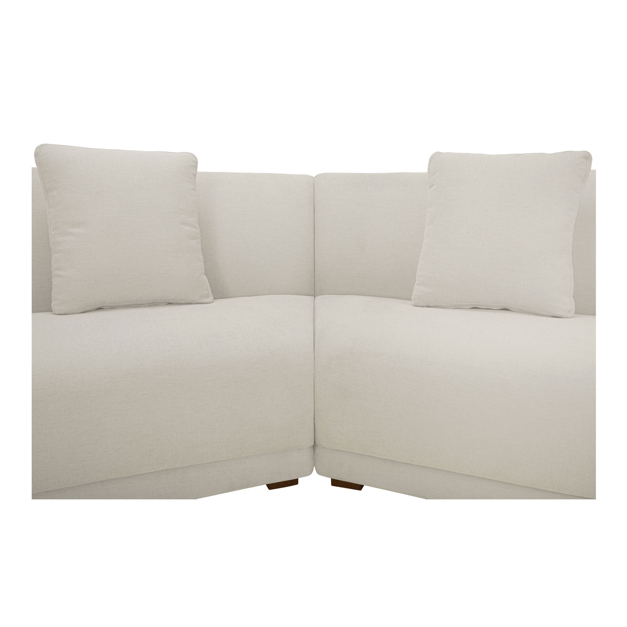 Fraser 3 Piece Modular Sectional With Wedge Slipper White, Sectional Sofa by Moe's Home, 159" width x 31.5" height x 34.29" depth View 4