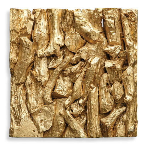 Rio Gold Wood Wall Décor
