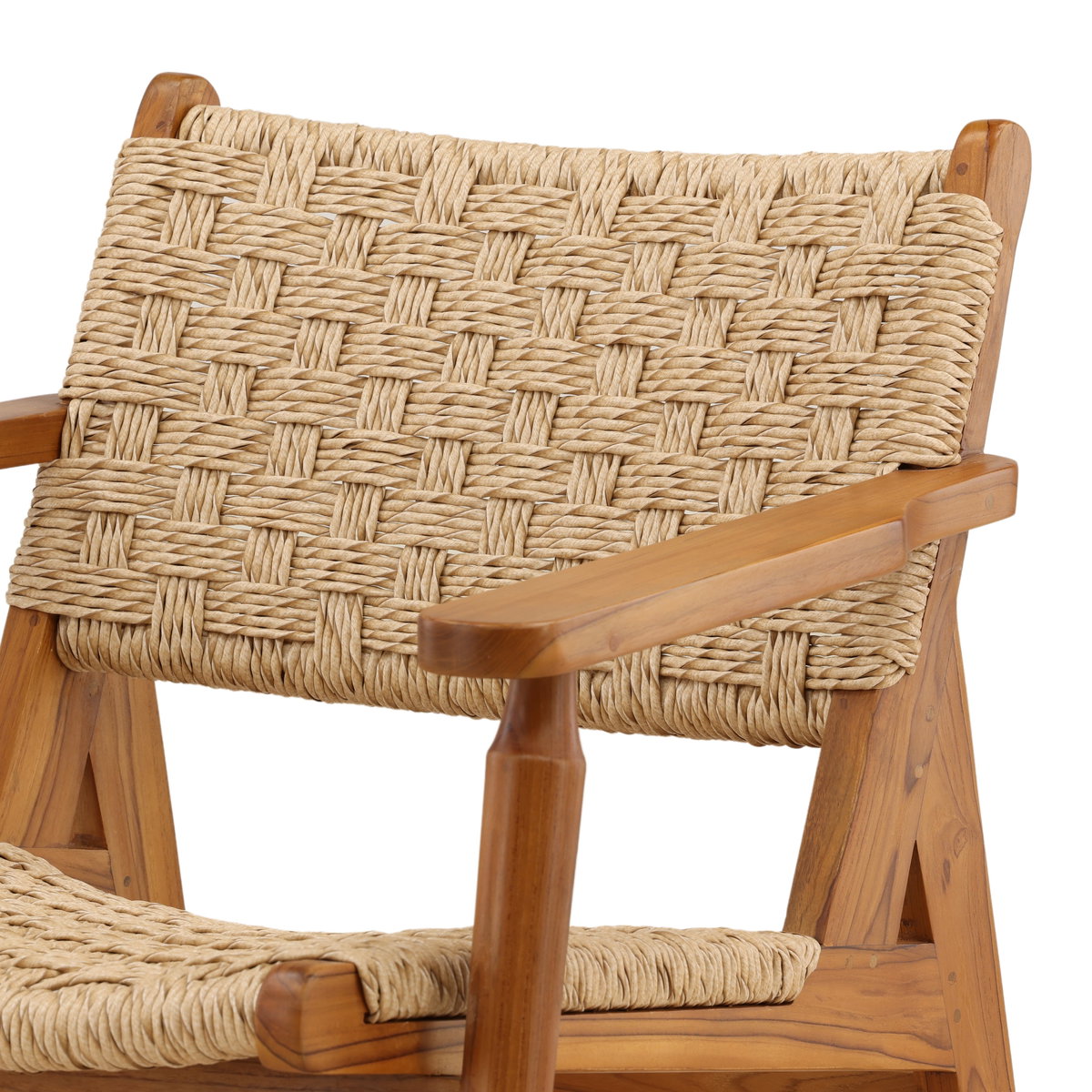 Parley Outdoor Occasional Chair Natural, Accent Chair by Dovetail, 29.13" width x 30.12" height x 29.5" depth View 6