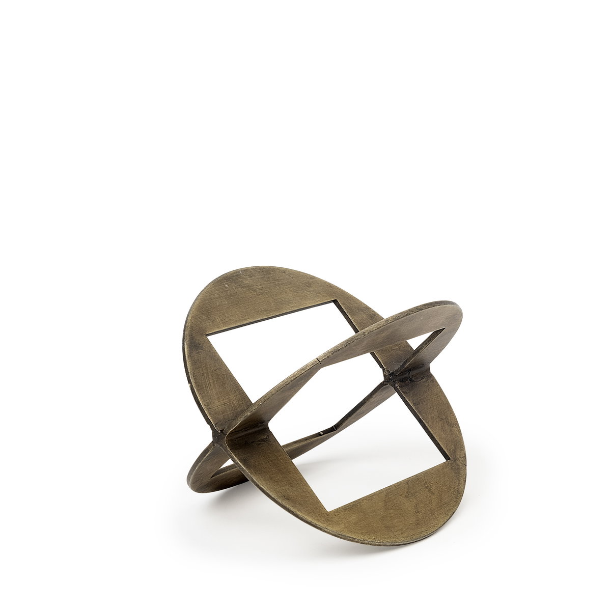 Cusco I (Small) 5L x 5W Gold Geometric Decorative Object, by Mercana, 5" length x 5" width x 5.5" height View 1