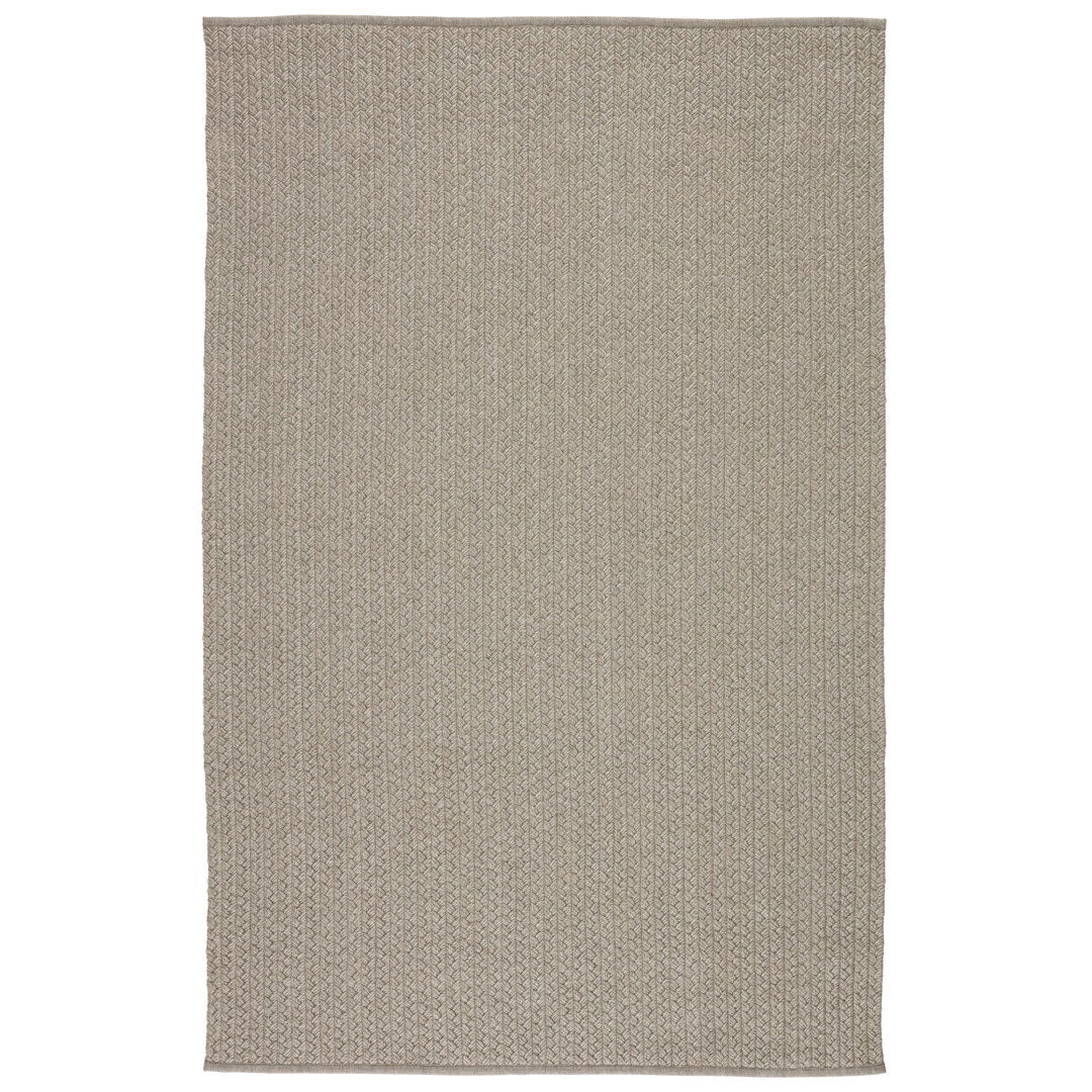Iver Indoor/ Outdoor Solid Light Gray Area Rug large image 