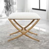 Expedition White Fabric Small Bench, Benche by Uttermost, 23.5" width x 20" height x 16.12" depth thumbnail 4