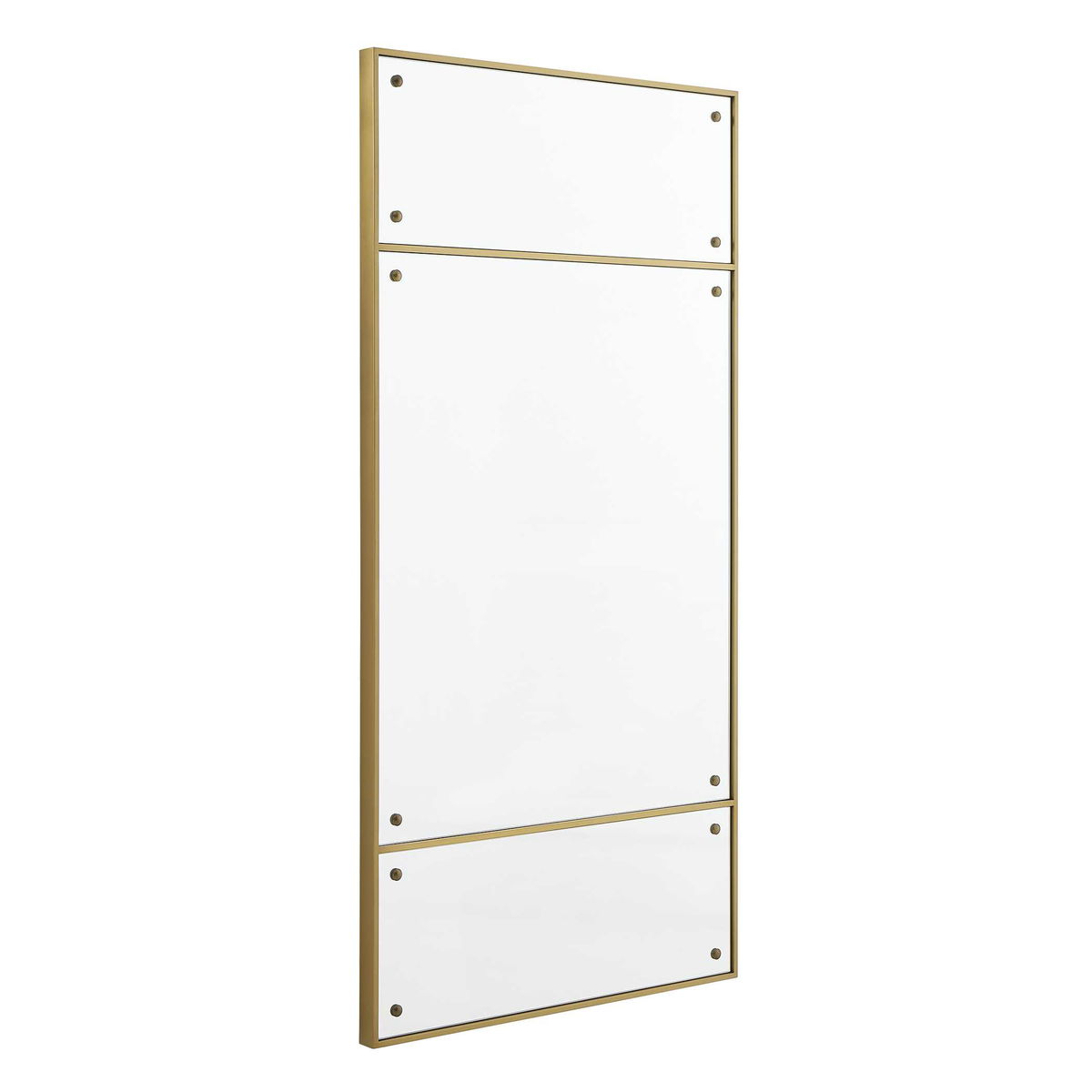 Wrenton Brass Rectangular Mirror, by Uttermost, 30" width x 60" height x 1.5" depth View 5