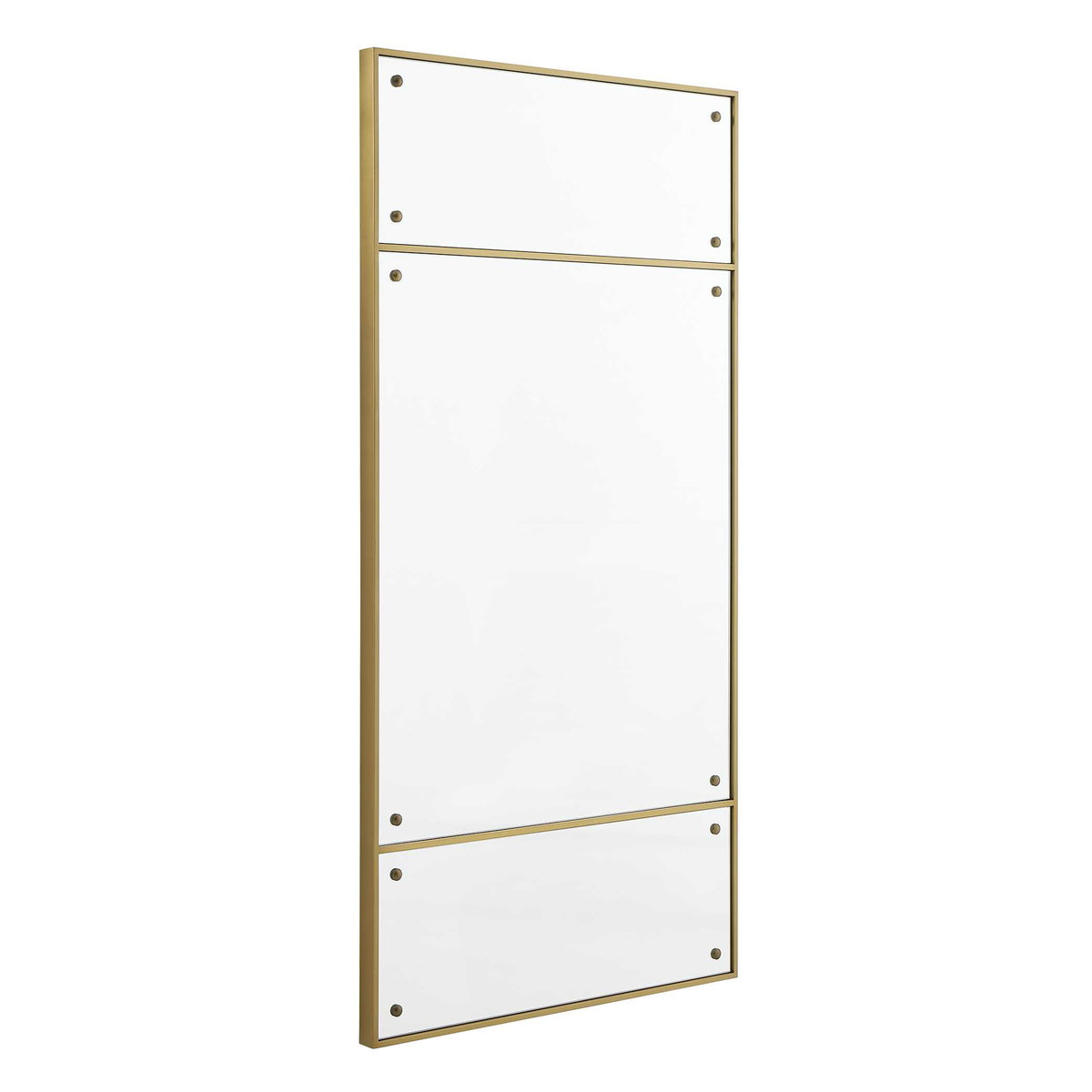 Wrenton Brass Rectangular Mirror, by Uttermost, 30" width x 60" height x 1.5" depth View 5