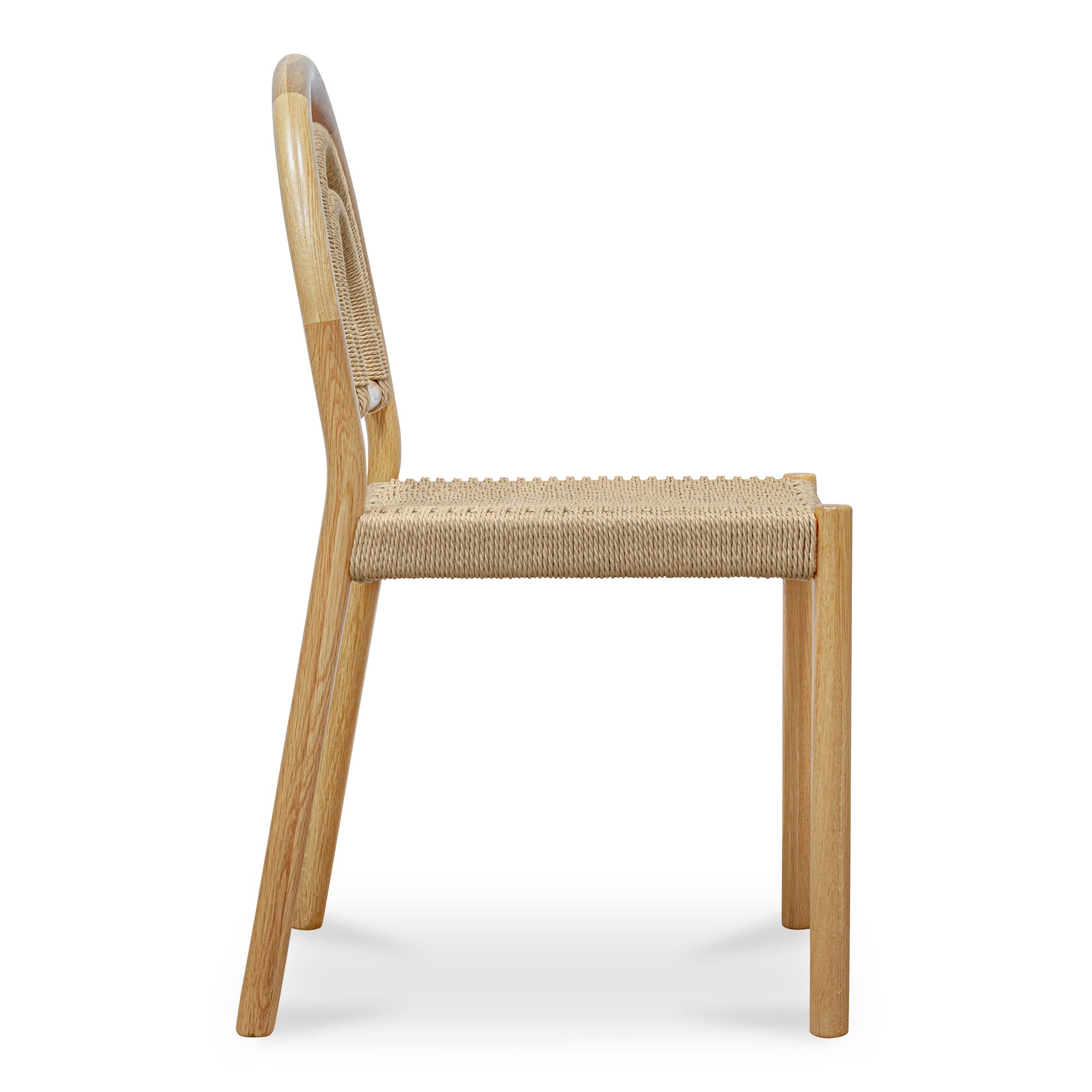 Avery Dining Chair Natural – Set Of Two, by Moe's Home, 20" width x 34.75" height x 21.5" depth View 3