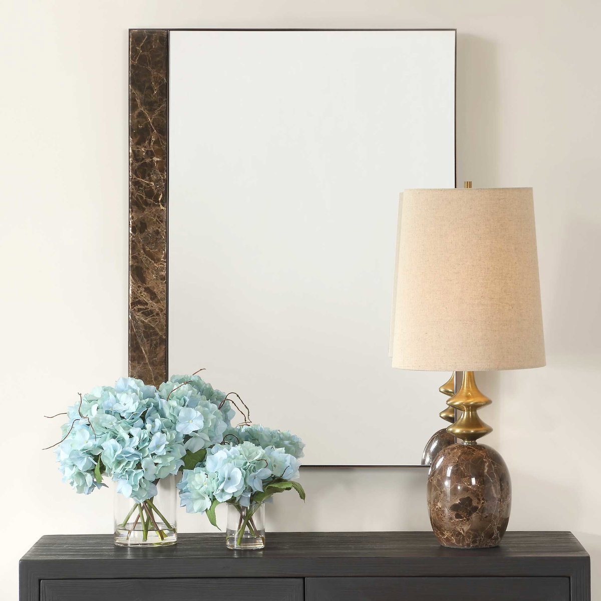 Hanover Marble Mirror, by Uttermost, 26.75" width x 35.62" height x 1.87" depth View 2