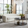 Capra Art Deco White Sofa, Sofas & Sectional by Uttermost, 90" width x 27" height x 38" depth thumbnail 2