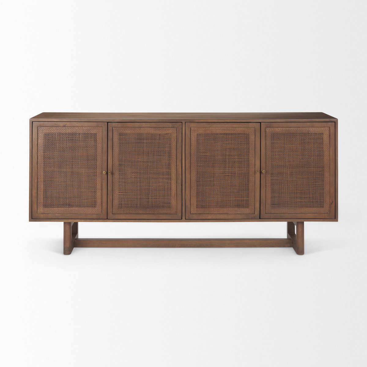 Grier Medium Brown Solid Wood with Cane Sideboard, Sideboards & Buffet by Mercana, 72" length x 18.75" width x 31.5" height View 5