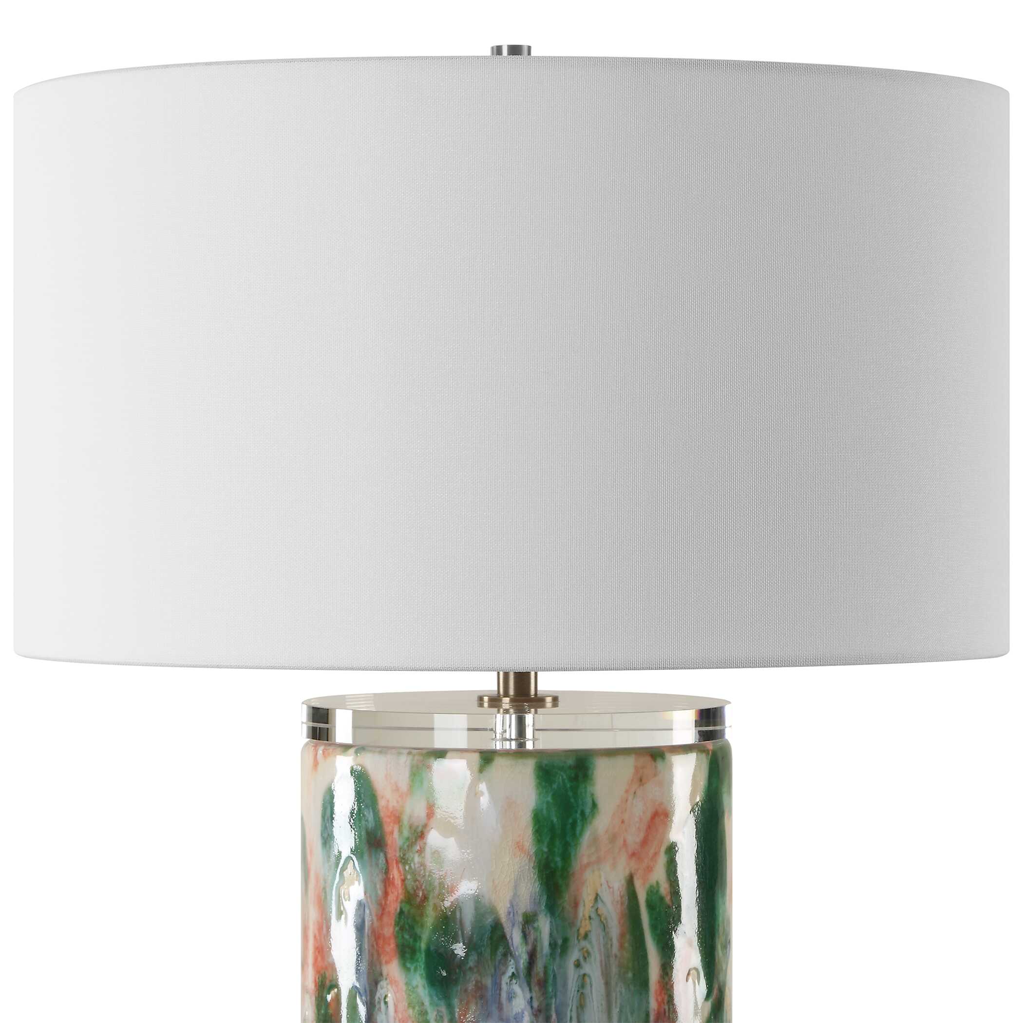 Verdant Multi-Colored Table Lamp, by Uttermost, 18" width x 27.75" height x 18" depth View 6