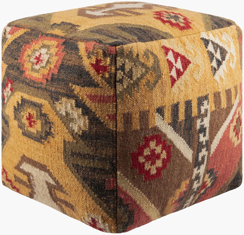 Frontier Pouf, Ottoman by Surya, 18" width x 18" height