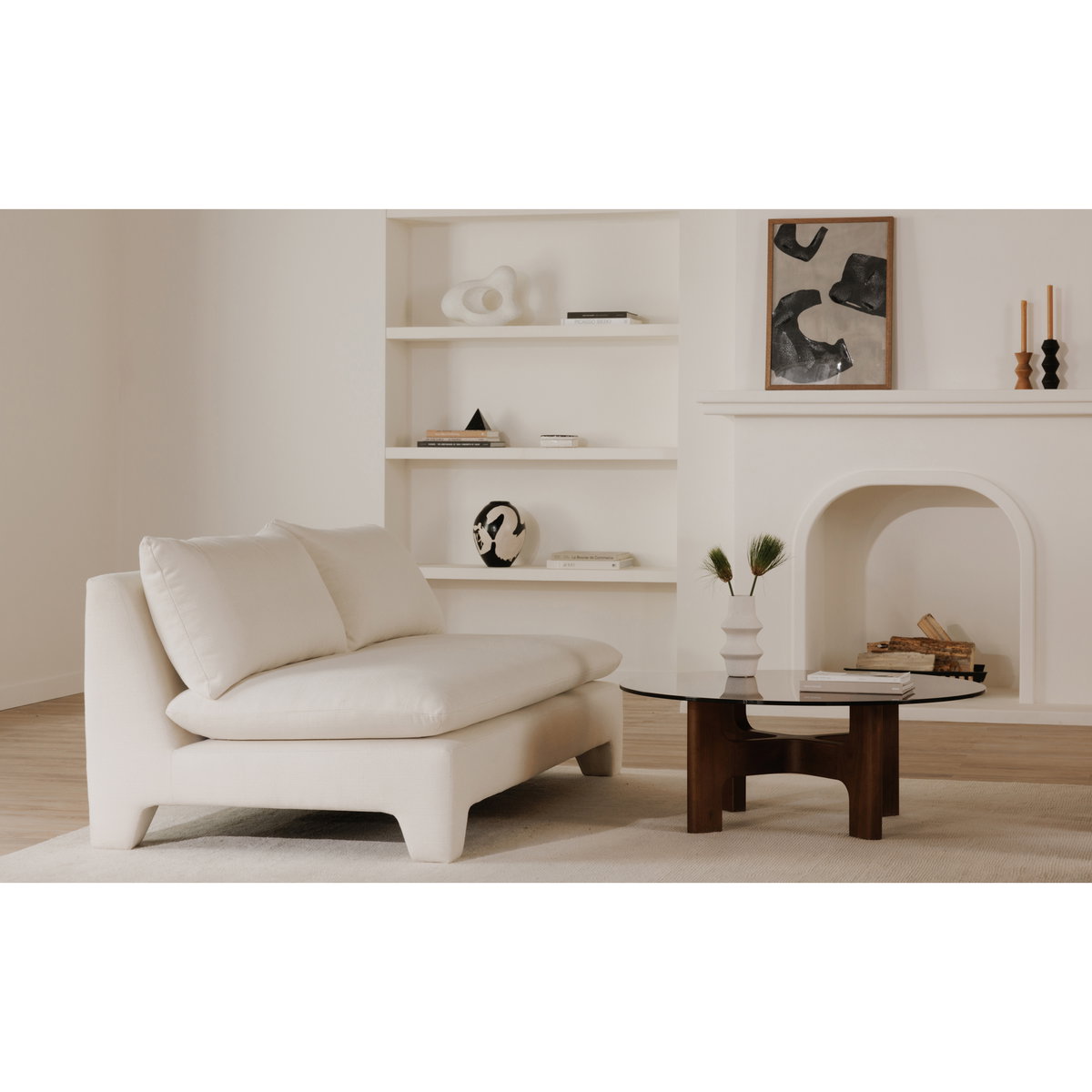 Luke Coffee Table Amber, by Moe's Home, 42" width x 16" height x 42" depth View 7