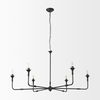 Gabriel Large Matte Black Chandelier, by Mercana, 47.25" length x 47.25" width x 59.05" height thumbnail 3