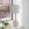 Rosa Pink Glass Table Lamp thumbnail 3