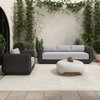 Soma Outdoor Accent Chair Dark Brown, Outdoor Chair by Moe's Home, 3'4" width x 2'2" height x 2'11" depth thumbnail 7