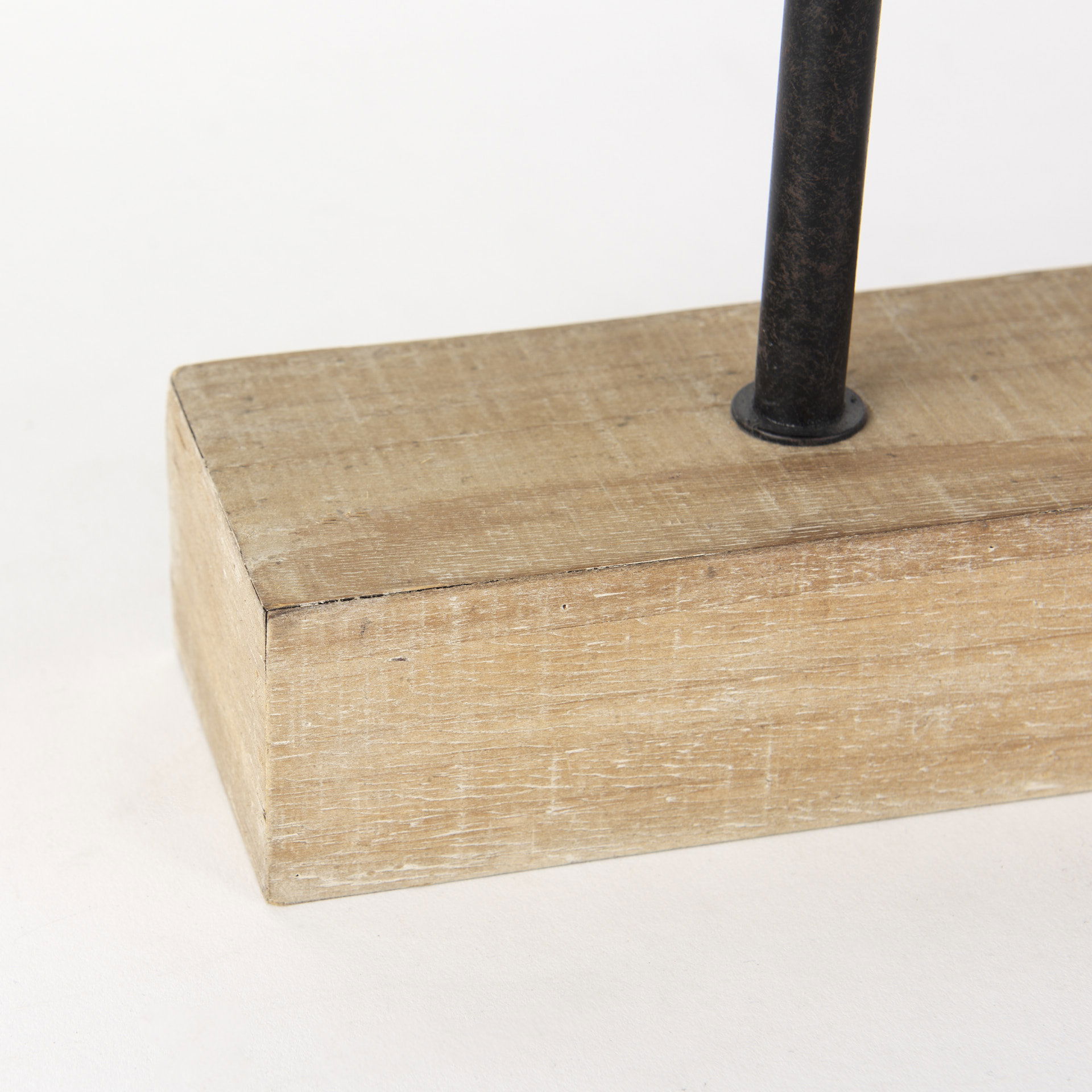 Oris Black Metal/Wood Open Frame Table Clock, by Mercana, 11.42" length x 3.15" width x 17.72" height View 10