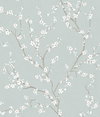 Cherry Blossom Blue Peel & Stick Wallpaper, by York Wall, 16'6" length x 1'8.5" width x 0.02" depth thumbnail