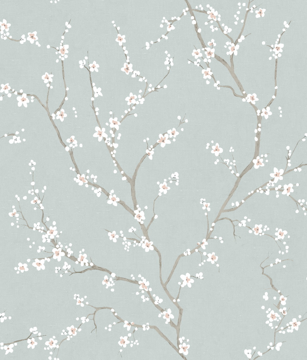 Cherry Blossom Blue Peel & Stick Wallpaper, by York Wall, 16'6" length x 1'8.5" width x 0.02" depth
