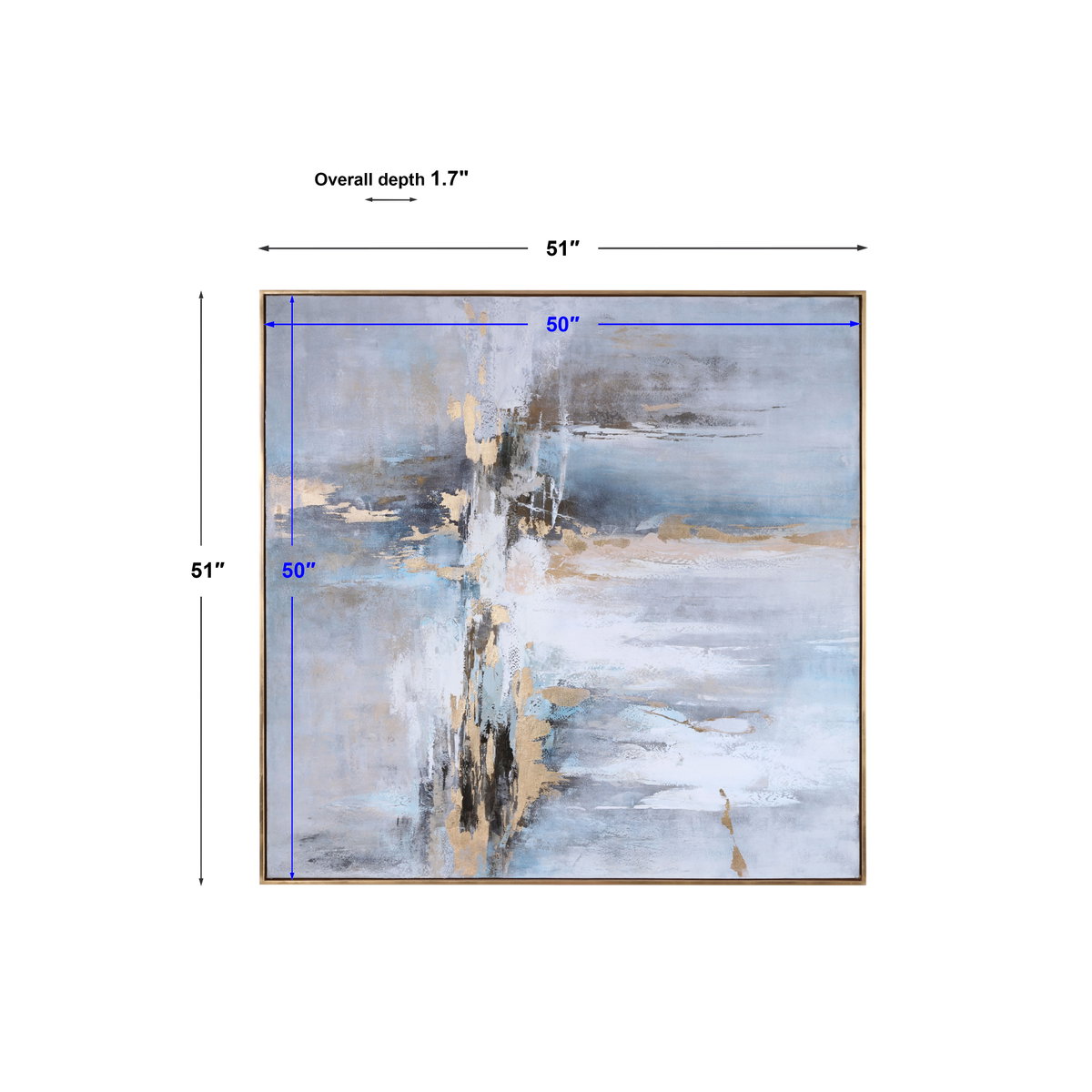 Road Less Traveled Abstract Art, by Uttermost, 4'3" width x 4'3" height x 1.7" depth View 3