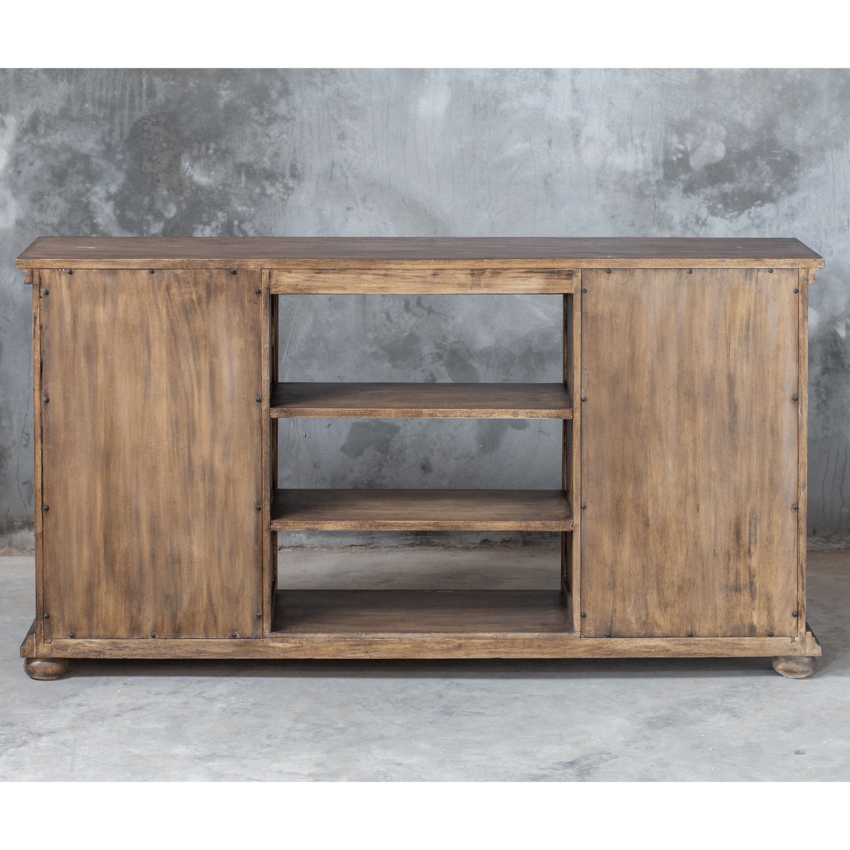 Primalia Barn Door Media Console, by Uttermost, 62" width x 34" height x 14" depth View 10