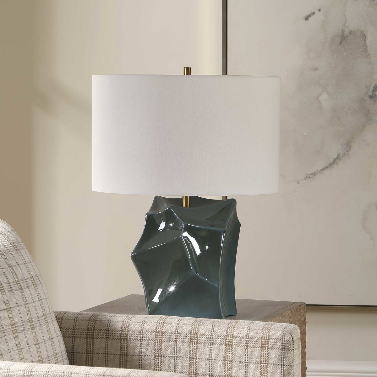 Prisma Smoky Bronze Table Lamp, by Uttermost, 18" width x 24" height x 18" depth View 3