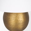 Sadiyah Antiqued Gold Brushed Metal with Cream Shade Table Lamp, by Mercana, 19.5" length x 19.5" width x 24" height thumbnail 9