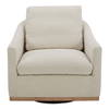 Linden Swivel Chair Soft Beige, Accent Chair by Moe's Home, 33" width x 28.35" height x 34" depth thumbnail 1