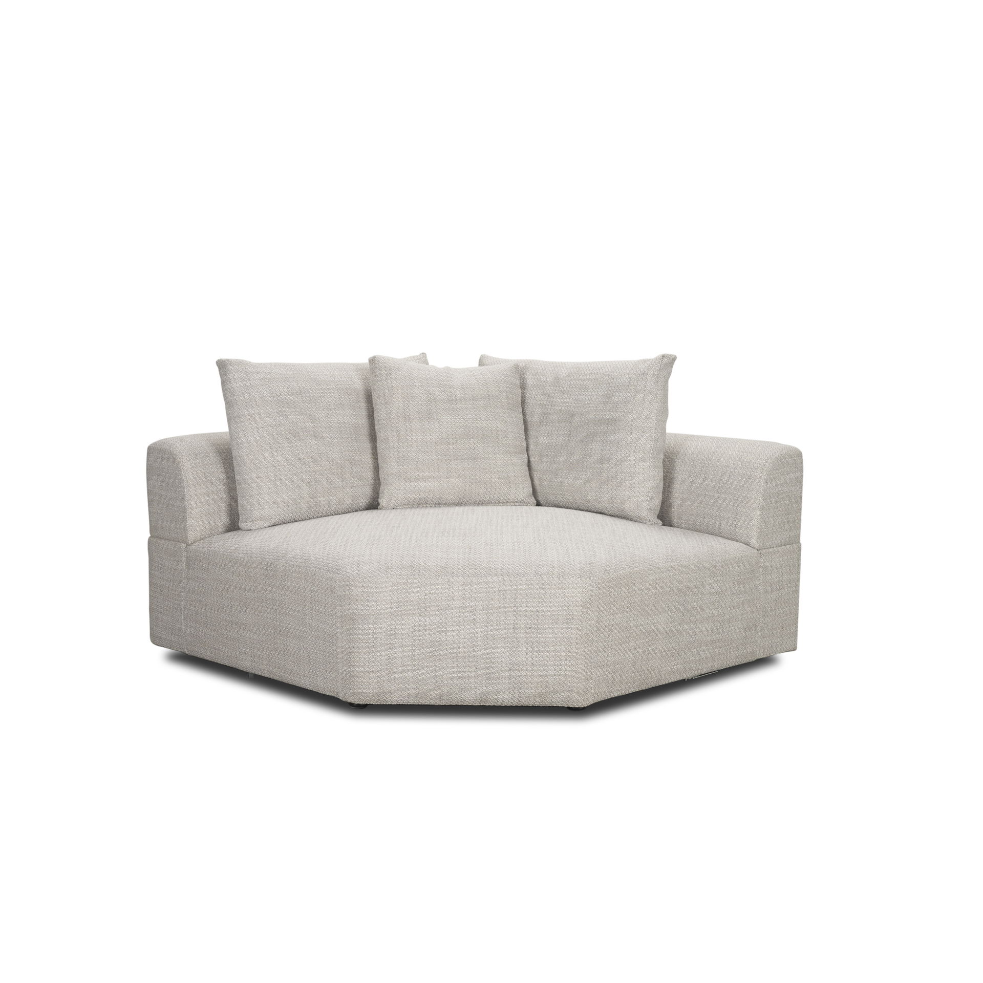 Warner Gray 3 Piece Sofa Set with Corner Piece large image 